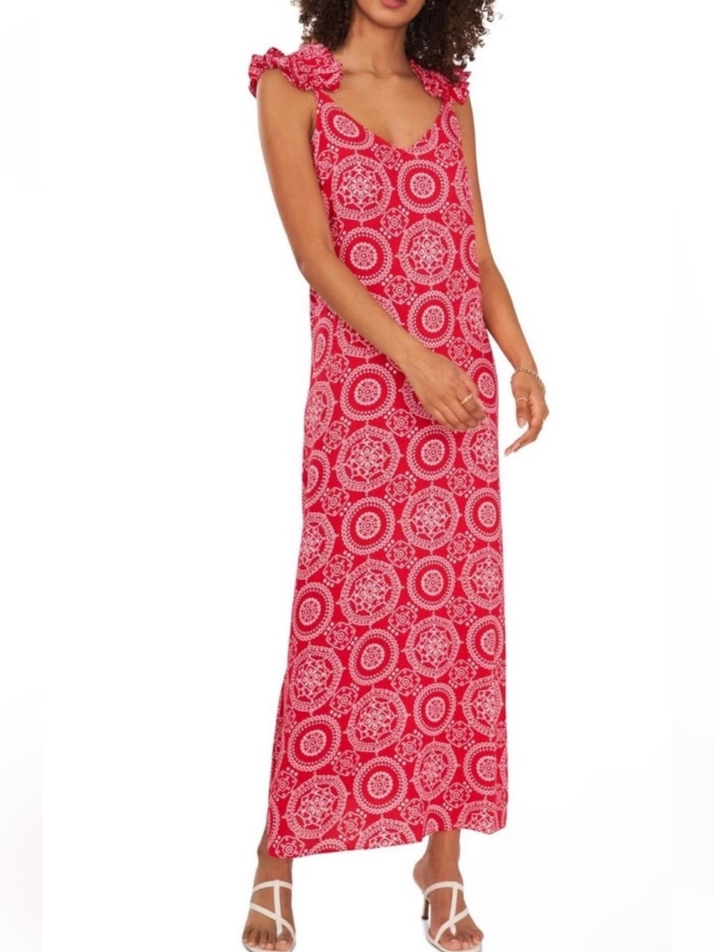 Vince Camuto Medallion Print Maxi Dress